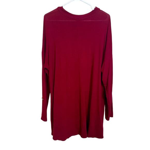 Eileen Fisher Tops - Eileen Fisher Lightweight Viscose Jersey Mock Neck Tunic Large Red Lantern EUC